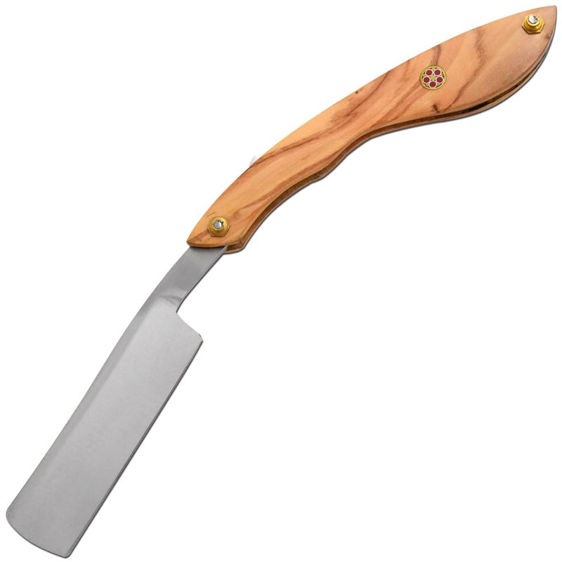 Old Ram Straight Razor | Straight Edge-Razor Wood Handle- Sharp | High Hardness Stainless Steel Cutthroat Straight Edge Blade | Barber Razor (222) - Image 2